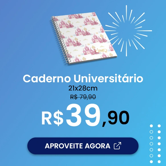 Caderno universitario 21x28cm