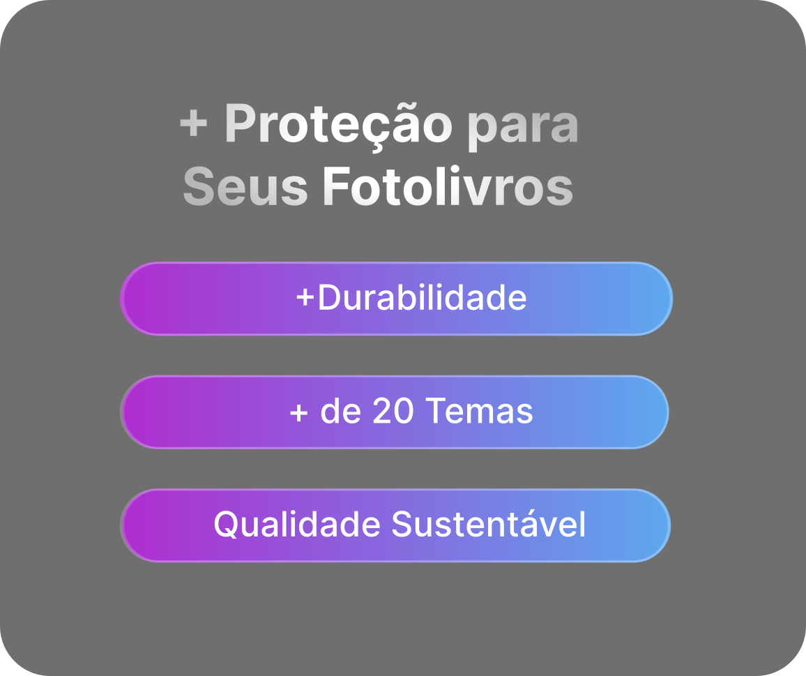 Mais Proteção para seus Fotolivros