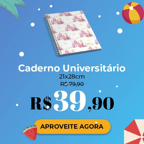 Caderno universitario 21x28cm